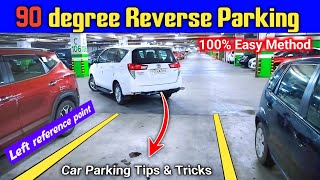 90 degree Car Reverse Parking Technique  Car Reverse Parking Tips and Tricks  Car Parking [upl. by Dj]