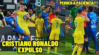 CRISTIANO RONALDO É EXPULSO PERDE A PACIÊNCIA E QUASE BATE NO JUIZ [upl. by Ladnor]