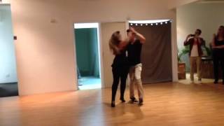 Bachata cross body lead and head bop [upl. by Lyckman]