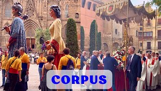 Corpus Christi 2023 Procession in Barcelona  Processó Festiva i Litúrgica [upl. by Eliathan860]