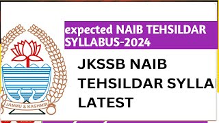 jkssb expected naib tehsildar syllabus for expected notification 2024researchopp22 [upl. by Ariat]