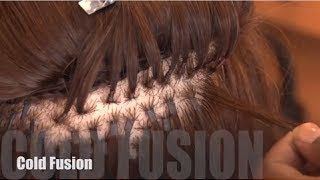 How To Apply Cold Fusion Hair Extensions [upl. by Sardse]