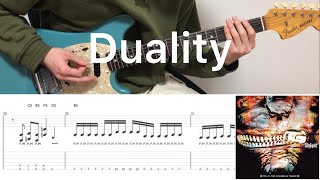 Slipknot  Duality guitar cover with tabs amp chords [upl. by Orlena]