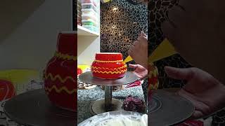 Simple matki cake decorating birthday cake recipe trendingshorts shortsfeed viralvideos youtube [upl. by Amer678]