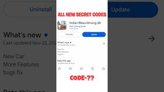 New Update All New Cheat Codes in Indian bike driving 3d Indian bike driving 3d new update shorts [upl. by Graner585]