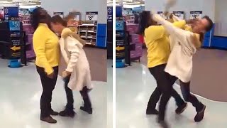 RACIST Karen HEADBUTTS The Wrong EMPLOYEE [upl. by Elohcin241]