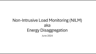 Non Intrusive Load Monitoring  NILM aka Energy Disaggregation [upl. by Kingsley]