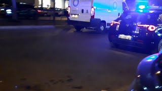 barra lampeggiante led polizia passaggio da modalità emergenza a modalità crociera italian police [upl. by Linc]