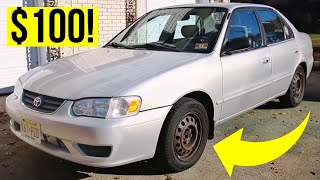 Can We Transform This Beat Up Old Corolla For Just 100 [upl. by Orran]