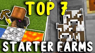 BEST STARTER FARMS For Minecraft Bedrock 121 [upl. by Edora]