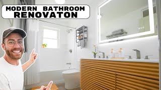 I Spent 2000 To Gain 10000 In Equity DIY MODERN BATHROOM RENOVATION [upl. by Leahcimnoj136]