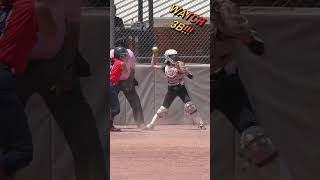 Caught RedHanded LASER Throw Cuts Down Runner at 3rd Softball [upl. by Arraet]