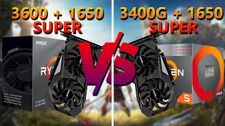 RYZEN 3400G vs RYZEN 3600  GTX1650 Super [upl. by Au394]