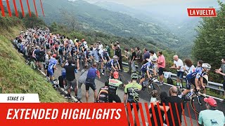 Extended Highlights  Stage 15  La Vuelta 2024 [upl. by Ydnor]