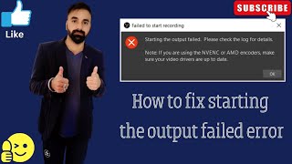 How to fix OBS starting the output failed error [upl. by Navada]