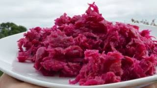 Red Cabbage Sauerkraut Recipe [upl. by Desai551]