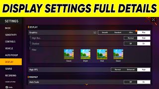 Free Fire Display Settings Full Details Hindi  Garena Free Fire  I Am Mangal [upl. by Mcclelland]