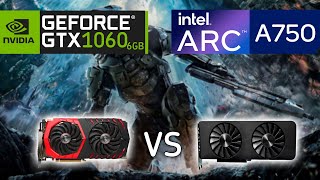 INTEL ARC A750 VS GTX 1060 Test 10 Games Compare 1080P FPS [upl. by Armalda]