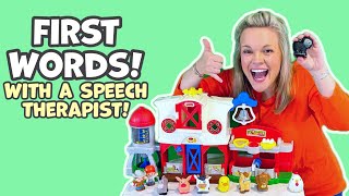 First Words with a Speech Therapist Baby Learning Farm Animals [upl. by Mal]