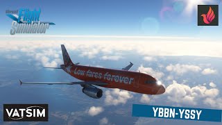 Microsoft Flight Simulator 2020  Brisbane YBBN  YSSY Sydney  Fenix A320  Vatsim [upl. by Weismann]