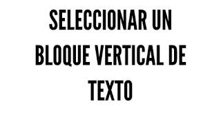 Seleccionar texto vertical  WORD [upl. by Rossie283]