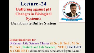 Biochemistry Bicarbonate Buffer for biological Function biological buffer by Dheerendra Kumar [upl. by Anitsuga907]