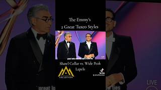 Shawl Collar Tuxedo vs Wide Peak Lapel Tuxedo emmys theaffluentman mensfashion suit [upl. by Witty276]