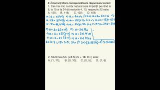 Testul 2  pag 55 Probleme care se rezolvă cu divizibilitate  Matematică 6 [upl. by Aihsila]