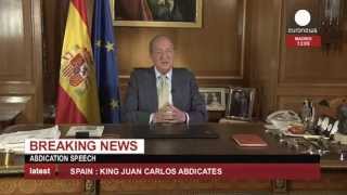 Spain King Juan Carlos abdication speech recorded live feed [upl. by Ikaz]