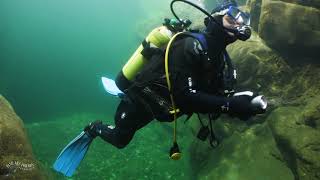 River diving Tauchen in der Maggia Flusstauchen Tessin Schweiz [upl. by Yenahpets669]