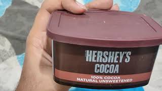 Hersheys cocoa powder 100 natural and healthy full review and details for cake and puddings [upl. by Arnaldo847]