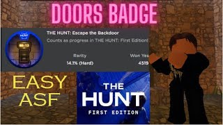 Easiest Badge In The HuntFirst Edition Roblox 2024  Doors Badge Is Surprisingly Easy  Ez pz game [upl. by Romola637]