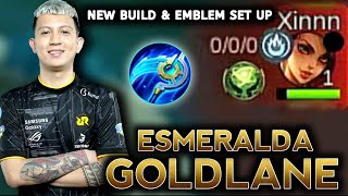 How RRQ Xinnn Utilized Gold lane Esmeralda in this New Patch New Build and Emblem Set Up [upl. by Hanshaw515]