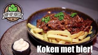 Koken met bier  Stoofvlees Westmalle Dubbel [upl. by Ahsaela268]