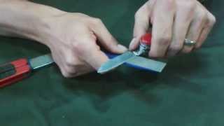 HOW TO SHARPEN A POCKET KNIFE [upl. by Ardnala]