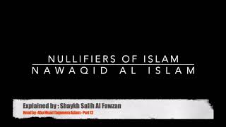 Nullifiers of Islam  Nawaqid Al Islam  Part 12  Shaykh Salih Al Fawzan  Abu Muadh Taqweem [upl. by Inalem936]