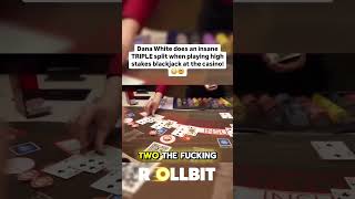 Dana White Does Huge Triple Split When Playing Blackjack At The Casino danawhite blackjack [upl. by Eznyl]