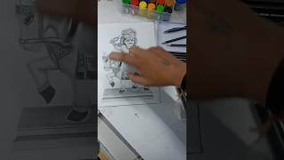 🕉 golu devta  use fixative spray drawing art yt shorts uk [upl. by Nabatse]