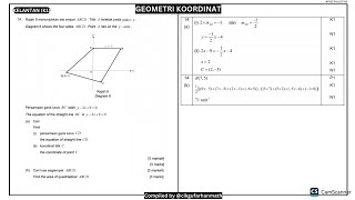 Kelantan Geometri Koordinat kertas 1 soalan 14 Percubaan SPM 2023 Negeri Matematik Tambahan [upl. by Hyman314]