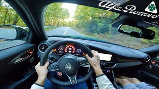 2024 Alfa Romeo Giulia Quadrifoglio  POV Mountain Road Test Drive Exhaust Audio amp Impressions [upl. by Cornelius706]