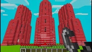 Minecraft Tnt live Tower building Part 5 [upl. by Hagile462]