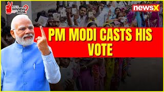 PM Modi Casts His Vote In Ahmedabad  Gujarat Lok Sabha Elections 2024  NewsX [upl. by Ycnuahc]