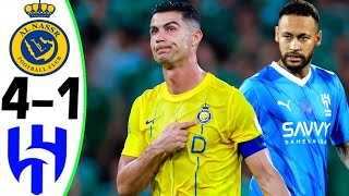 Al Nassr vs Al Hilal 41  RONALDO vs NEYMAR  All Goals and Highlights 2024 [upl. by Eesak]