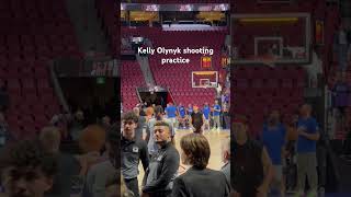 Kelly Olynyk shooting practice before the preseason game in Montreal October 6th 2024 [upl. by Ecadnak682]