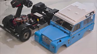 110 Scale Boom Racing Land Rover® Series II 88 Station Wagon Kit for BRX02 88 Unboxing amp Body Build [upl. by Zelma579]