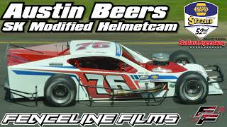 Austin Beers Helmetcam SK Modified Stafford Speedway Spring Sizzler 2024 [upl. by Llewellyn473]