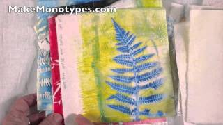 Monoprints cotton fabric with screen printing inks [upl. by Hett]