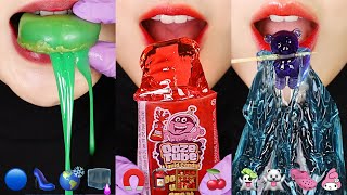 10MINUTES EMOJI EATING ASMR FOR SLEEP OOZE TUBE LIQUID CANDY CRUNCH MARSHMALLOW WAX CANDY ASMR 👻 [upl. by Farl]