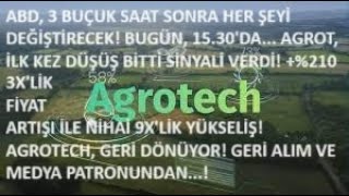 ABD BUGÜN 1530DA🚀AGROT 3X NİHAİ 9X FİYAT YÜKSELİŞİ🔥0🚀AGROTECH SERT GERİ DÖNÜŞ SİNYALİ🔥 [upl. by Marisa]