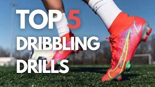 Top 5 Dribbling Drills For SoccerFootball Players  Best Dribbling Drills For SoccerFootball [upl. by Ztirf]